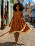Vestido BÚZIOS. ocre