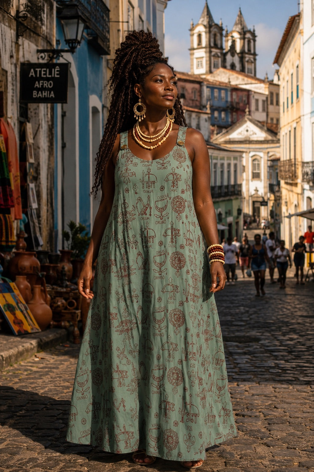 Vestido longo orixás vd