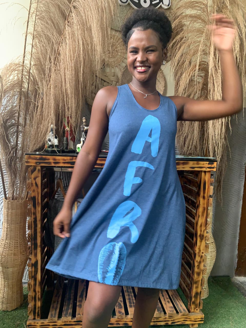 VESTIDO CURTO AFRO